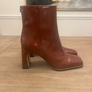 NWOT Sam Edelman Cognac Brown Heeled Boots